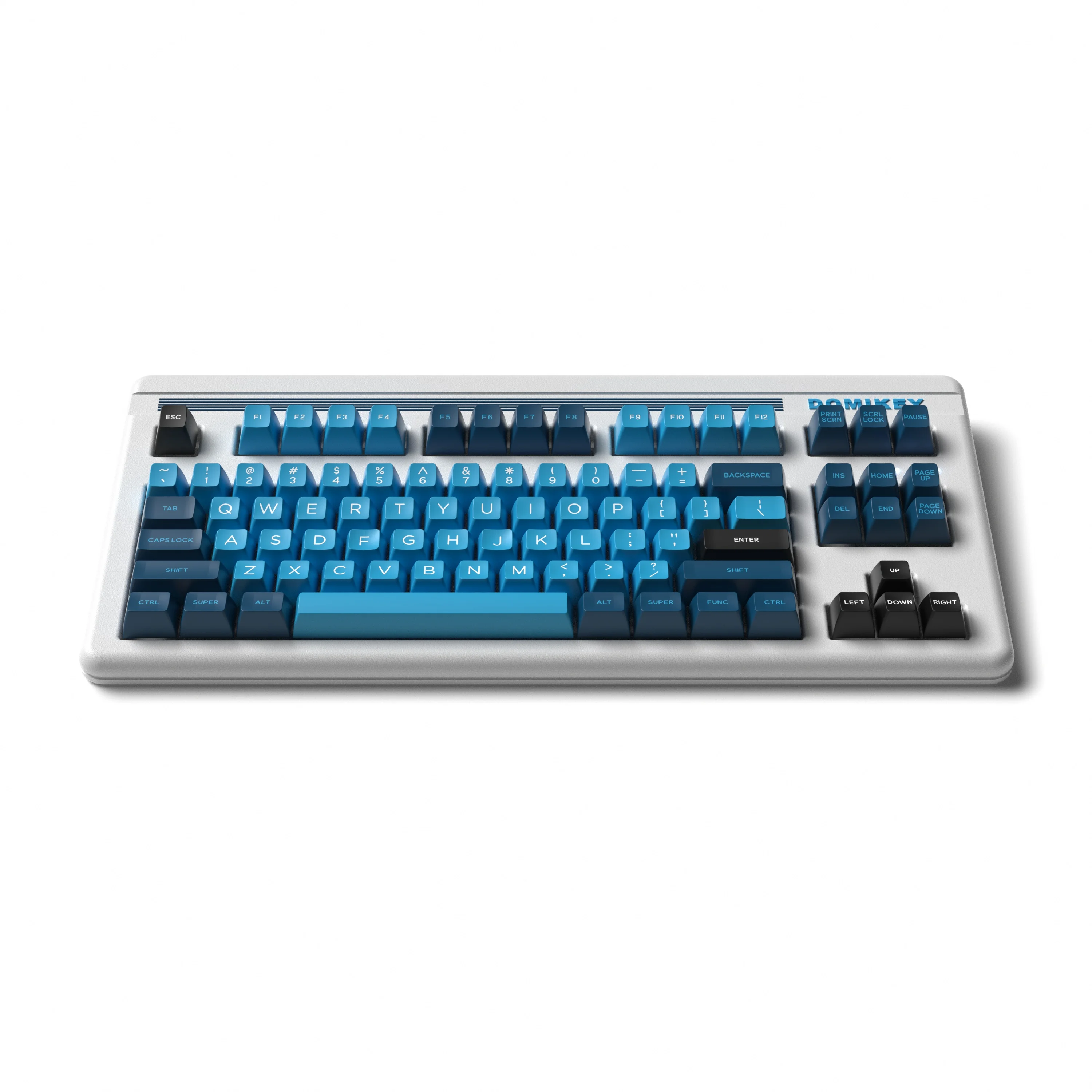 Imagem -06 - Domikey-teclas Blue Wave Perfil Abs SA de Tiro Duplo 68 84 80 81 108 980 Teclado Interruptor mx 159 Teclas