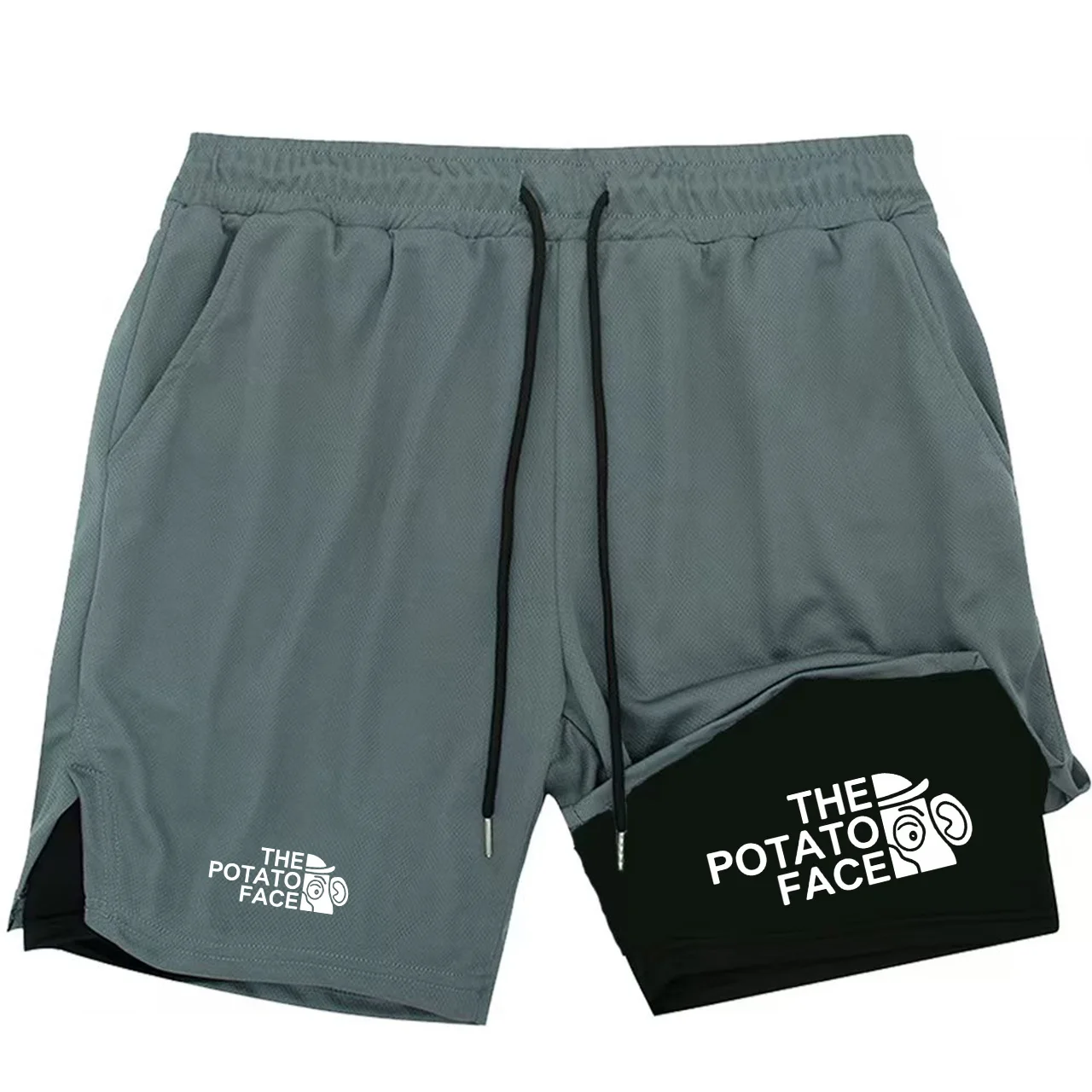 

Men Running Shorts 2 In 1 Double-deck Sport Sportswear Gym Fitness Short Pants Training Jogging Bottom Men's Clothing