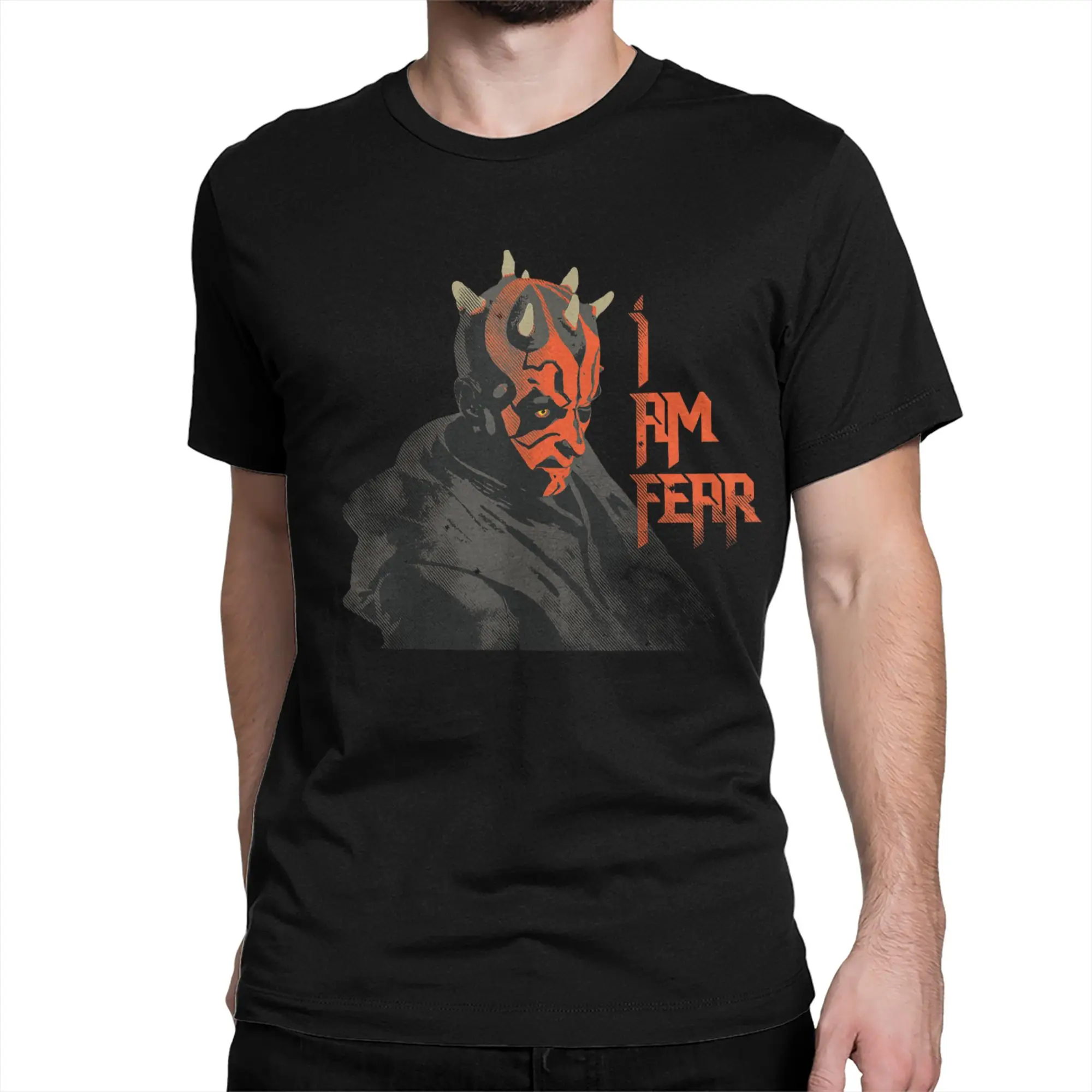 Men Women Darth Maul Vader May the Force Be With You  T Shirts Pure Cotton Clothes Funny Round Neck Tees Printed T-Shirts