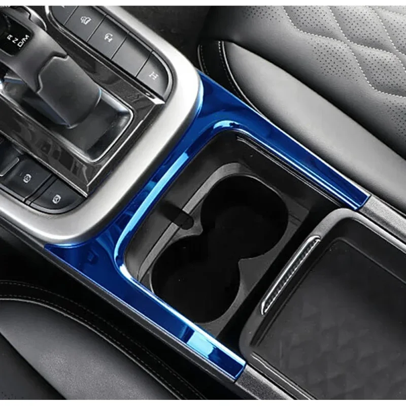 

For GWM Tank 300 2022 2023 Interior Accessories Steel blue Center Console Storage gear front water cup holder Box Panel Frame