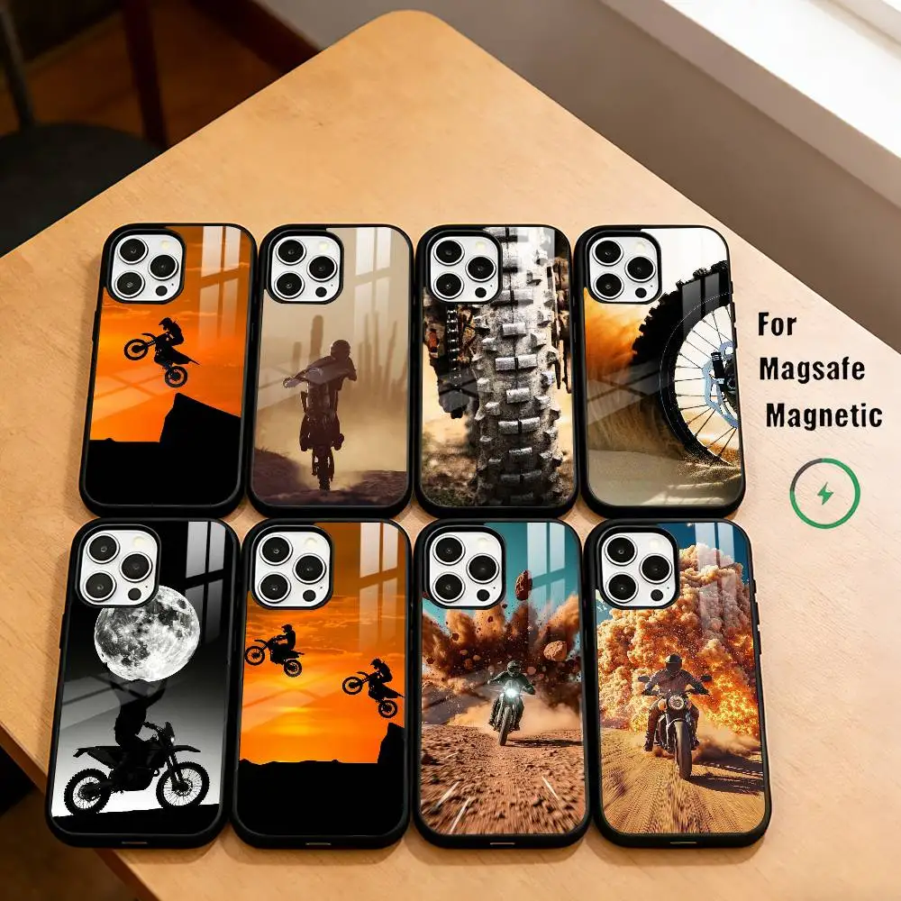 

M-Motocross Motorcycle B-Bikes Phone Case For iPhone17,16,15,14,13,12,11 Plus,Pro Magnetic with Magsafe Wireless Charging