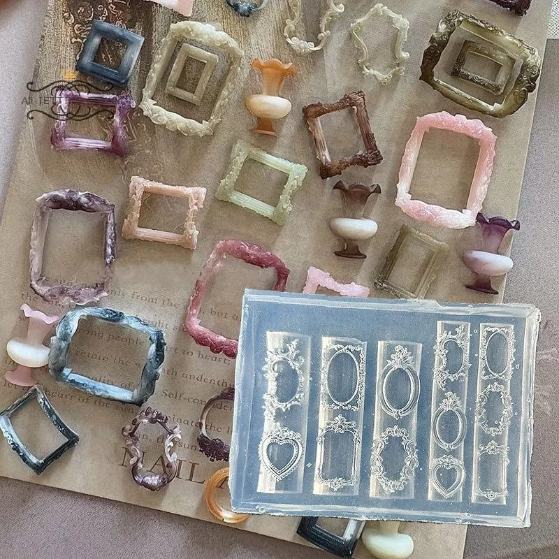 3D Blume Silikon Nagel Form Süße Schleife Rose Nägel Vorlagen DIY Stempelplatten Maniküre Design Werkzeuge Nail art Dekorationen