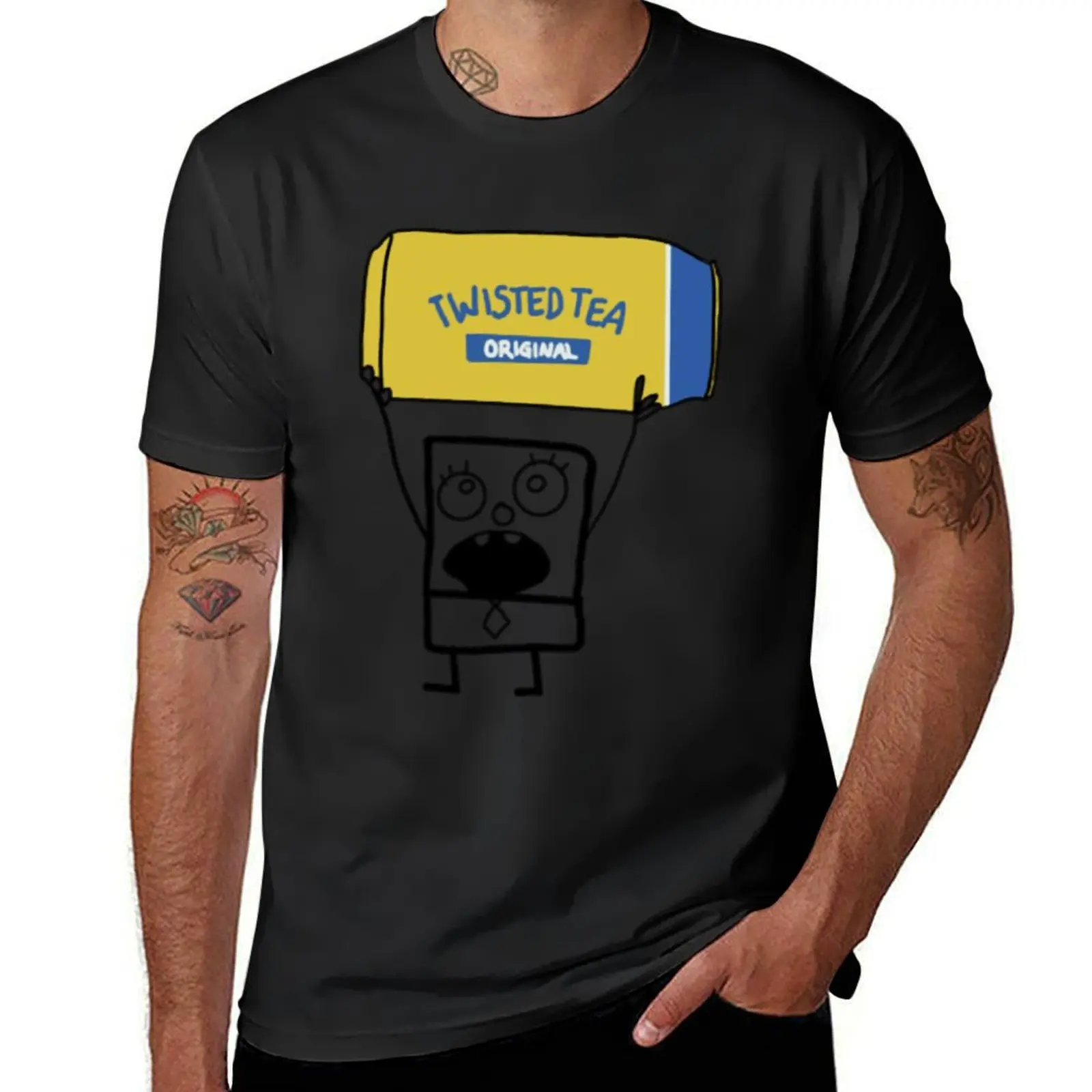 Doodlebob twisted tea T-Shirt customs design your own Blouse mens clothing