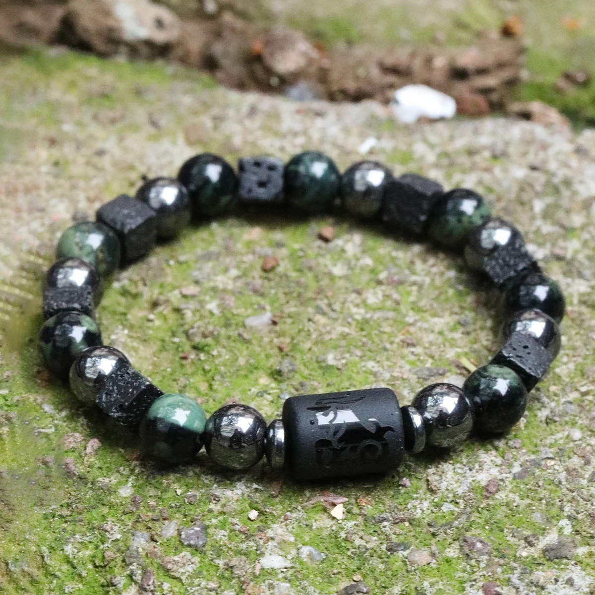 12 Zodiac Signs Natural Stone Bracelets Taurus Cancer Virgo Pisces Bracelets Ladies Men Couples Friendship Jewelry Gift Bracelet