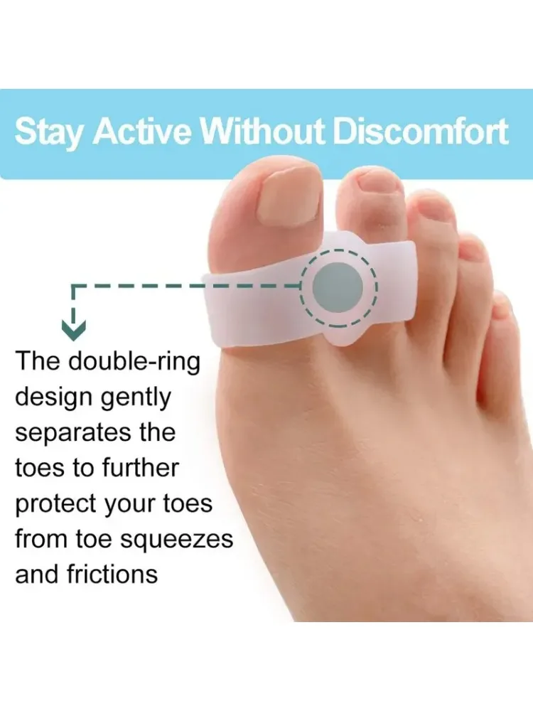 Bunion Corrector 1 paar - Comfortabele ademende siliconen teenscheider voor heren Dames - Pijn verlichten Correcte overlappende tenen - afbeelding 2