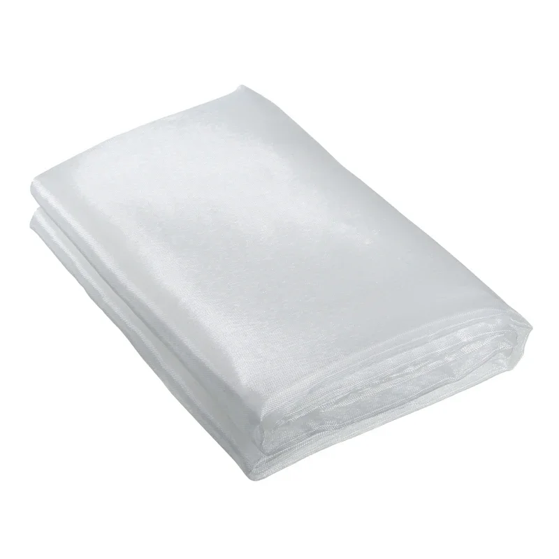 White Fiberglass Cloth Woven Roving Cloth Glass Fiber Grid Plain Weave Quilting Fabric Tools Material Supplies 2m*100cm
