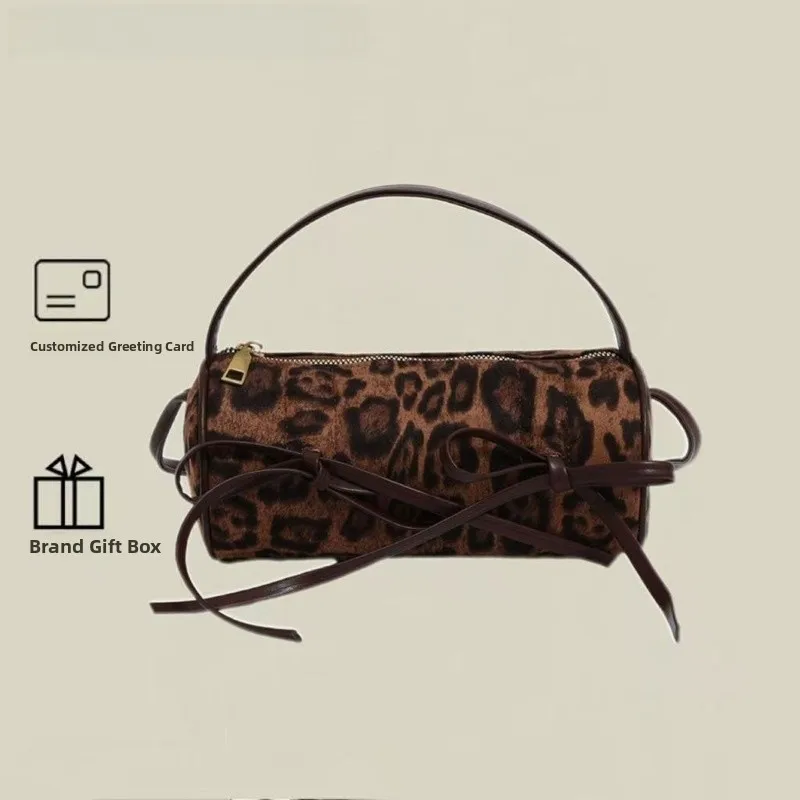 

Модная женская сумка через плечо с леопардовым принтом в стиле ретро, сумка-кроссбоди, сумка для поездок на работу, кожаная сумка