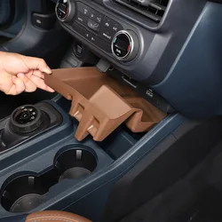 TPE Brown For Ford Maverick 2022 Car Central Control Phone Slot Shockproof Pad Storage Box Pad Car Interior Accessories