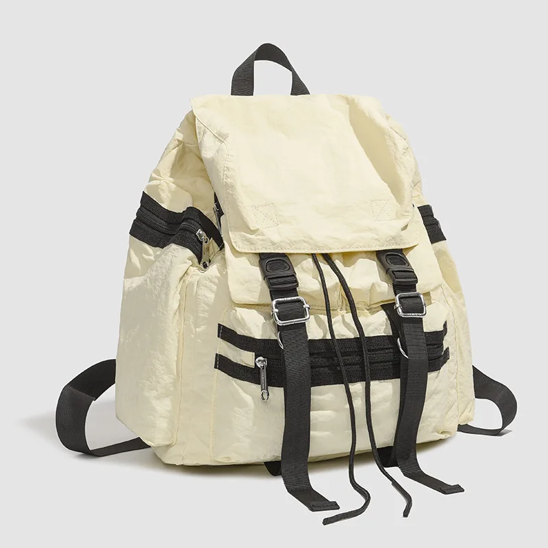 Outdoor Lightweight Casual Mountaineering Bag Female College Student Travel Backpack Sports Fitness Nylon Water-Repellent Backpa