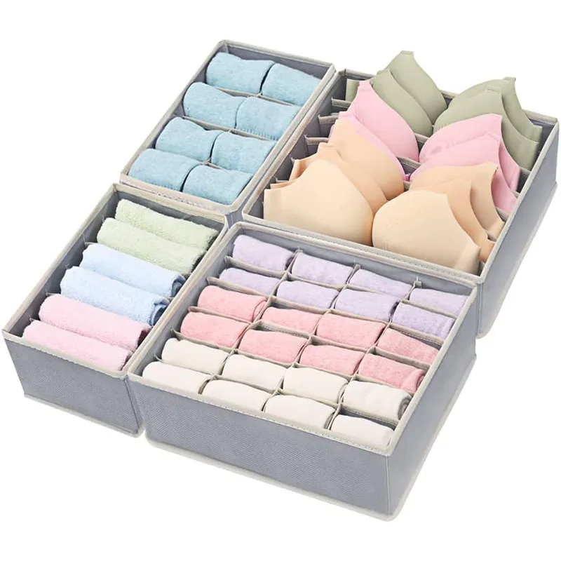 Foldable underwear bra drawer-type storage box fabric wardrobe drawer-type storage box clothing storage box underwear tie socks