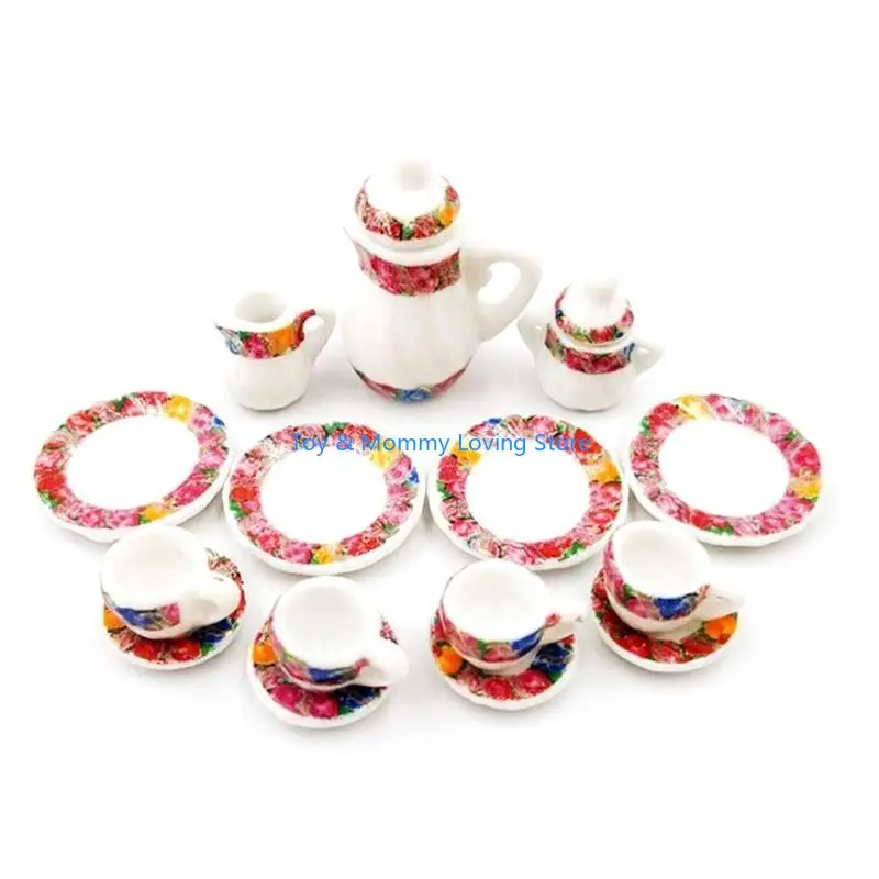 Y1QF หม้อหม้อชาที่สมจริงชุดครัวสำหรับเด็กเล่นชาเล่นสำหรับอุปกรณ์ประกอบฉากเล่น TE