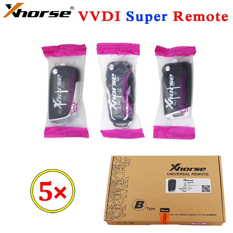 Xhorse XEDS01EN/XEFO01EN/XEMQB1EN VVDI Super Remote with XT27 XT27A66 Chip Work for VVDI2 / VVDI MINI Key Tool/VVDI Key Tool Max