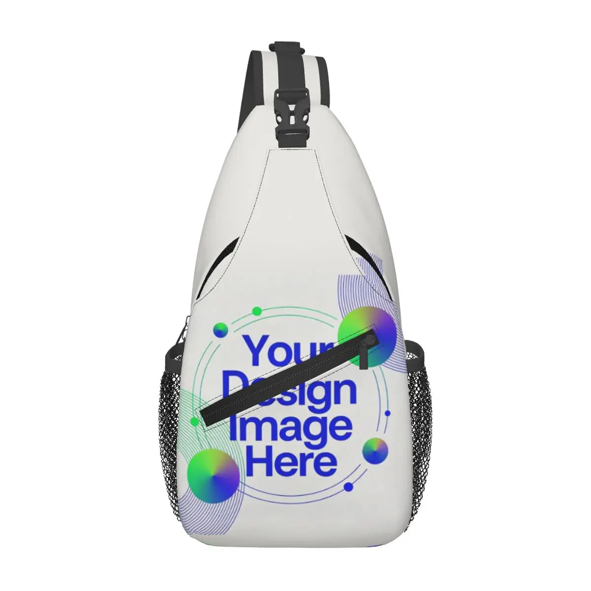 

Custom Your Photo Logo Text Sling Crossbody Backpack Water Resistant Personalized Image Daypack Printing Shoulder Backpack