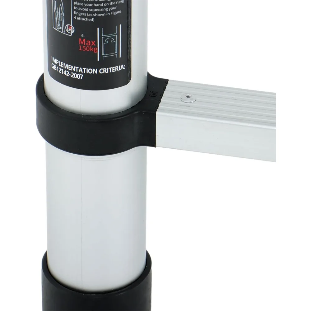 سلم تمديد تلسكوبي 10.5 قدم، سلالم ألومنيوم تلسكوبية قابلة للطي مع خطافات، خطوة سلم خفيفة الوزن قابلة للطي للمركبات الترفيهية #2