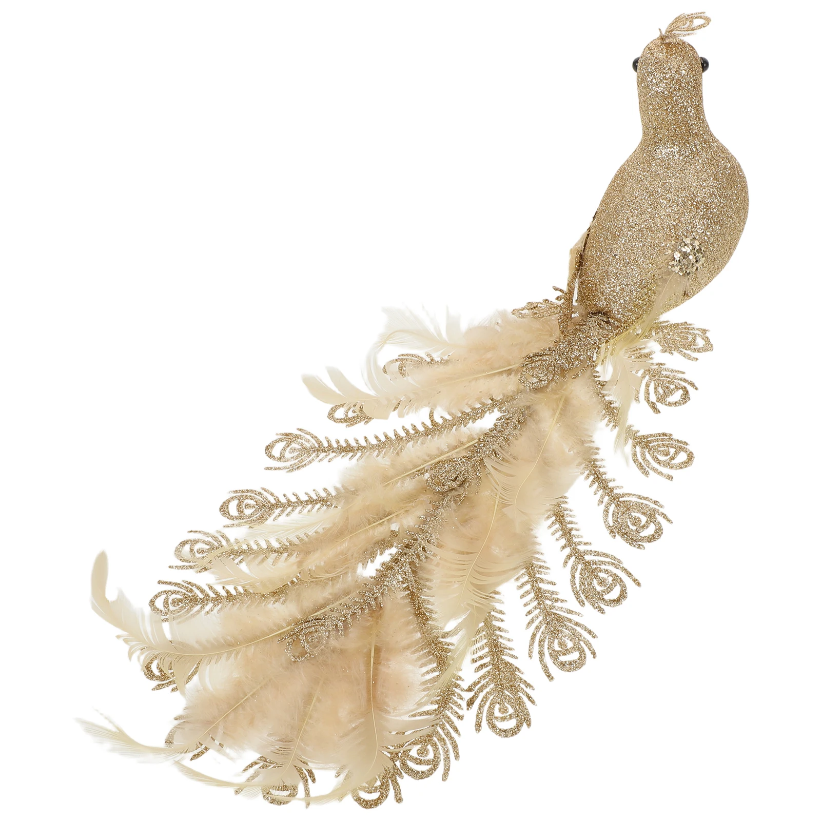 

Glitter Peacock Hanging Ornament Simulation Xmas Tree Decor Holiday Bird Decoration Fake Peacock Ornament Miniature Bird