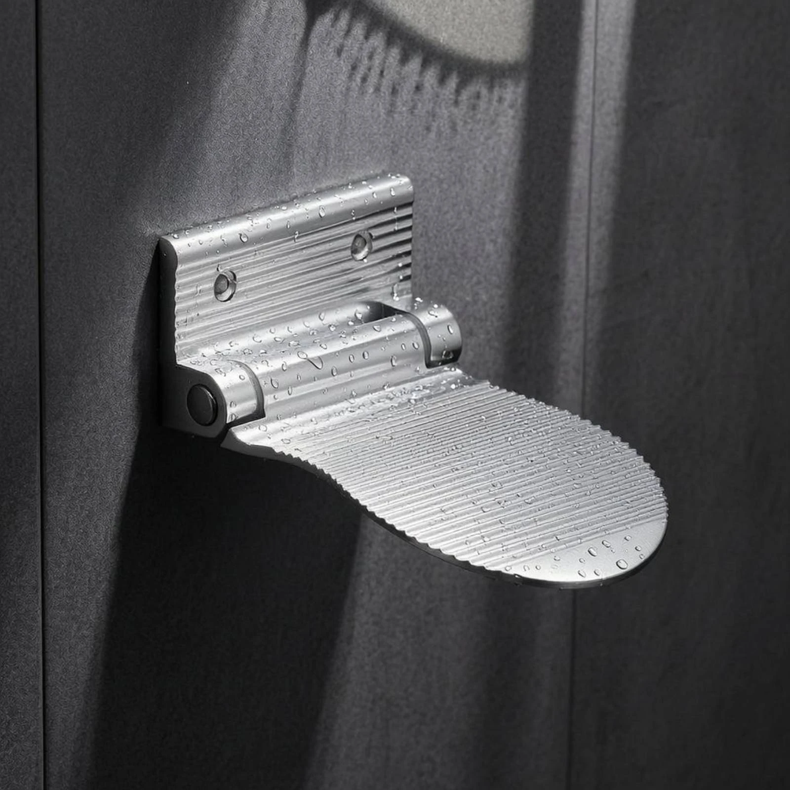 

Wall-Mounted Foot Pedal Brushed Metal Foldable Foot Pedal for Shower