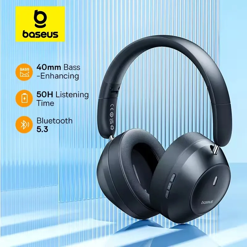 

Bass 30 Max Wireless Headset Bluetooth 5.3 Over Headphones Bass-Enhancing 40mm Diaphragm Ultra Low Latency Earphones 50H