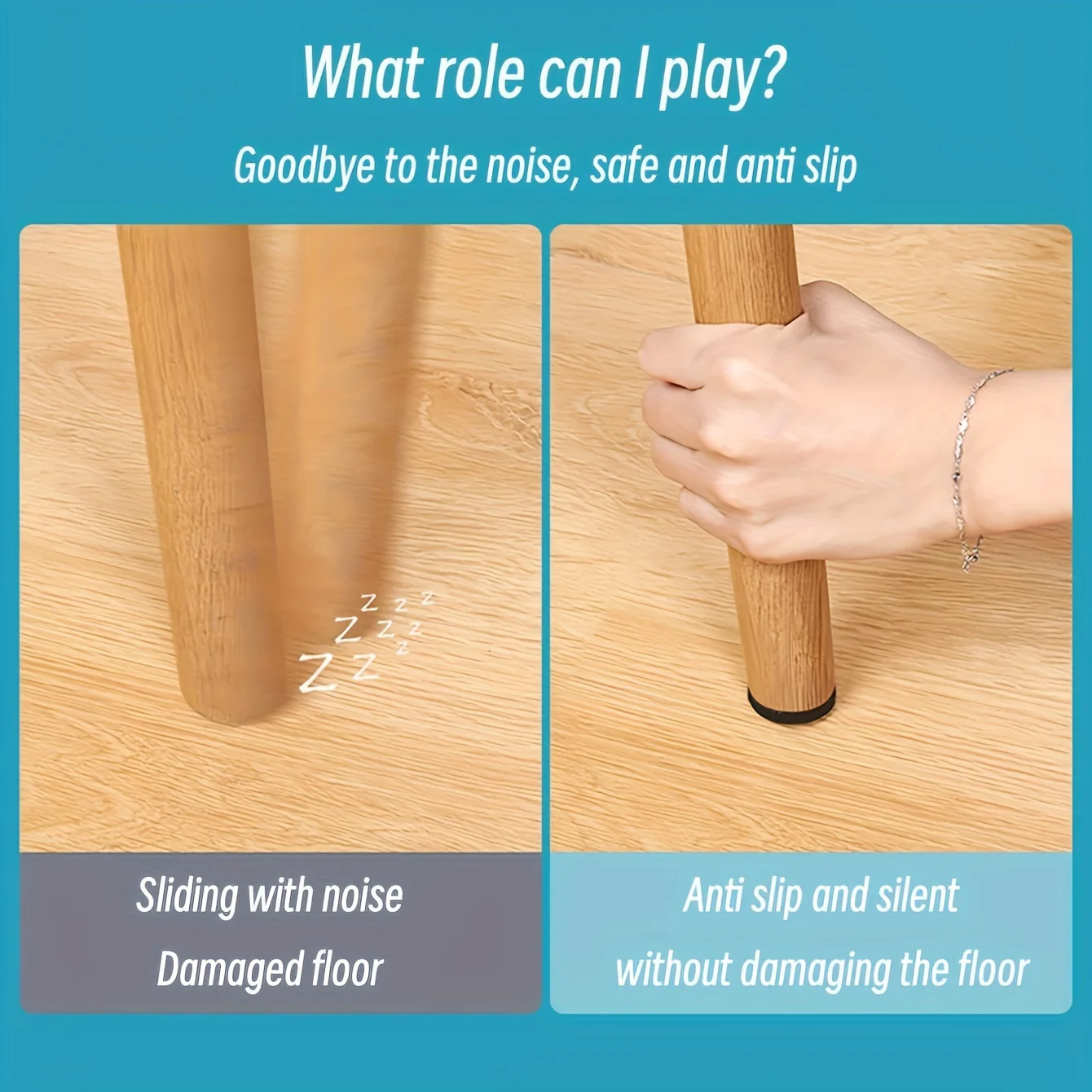 Table And Chair Leg Pads - Anti-Slip Scratch-Resistant Collision Proof Noise Reduction Durable Protectors Foam Leg Pads