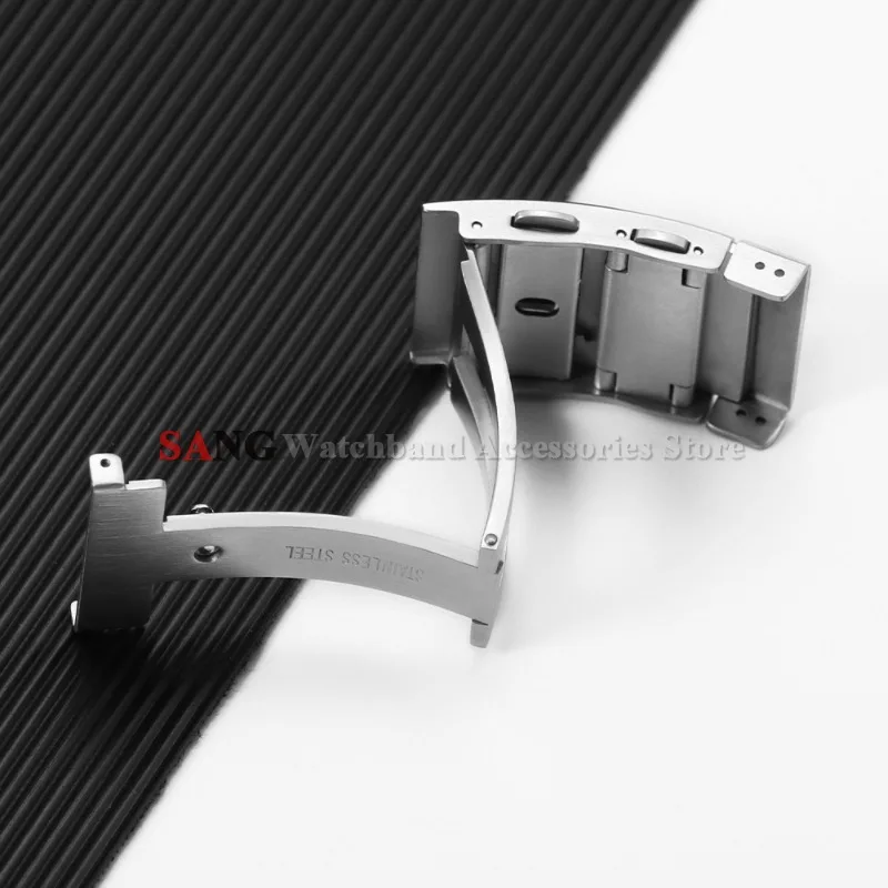 316L Solid Stainless Steel Watch Buckle Adjustable Folding Watch Buckle Extendable Clasps Luxury Premium Metal Button 18/20/22mm image 5