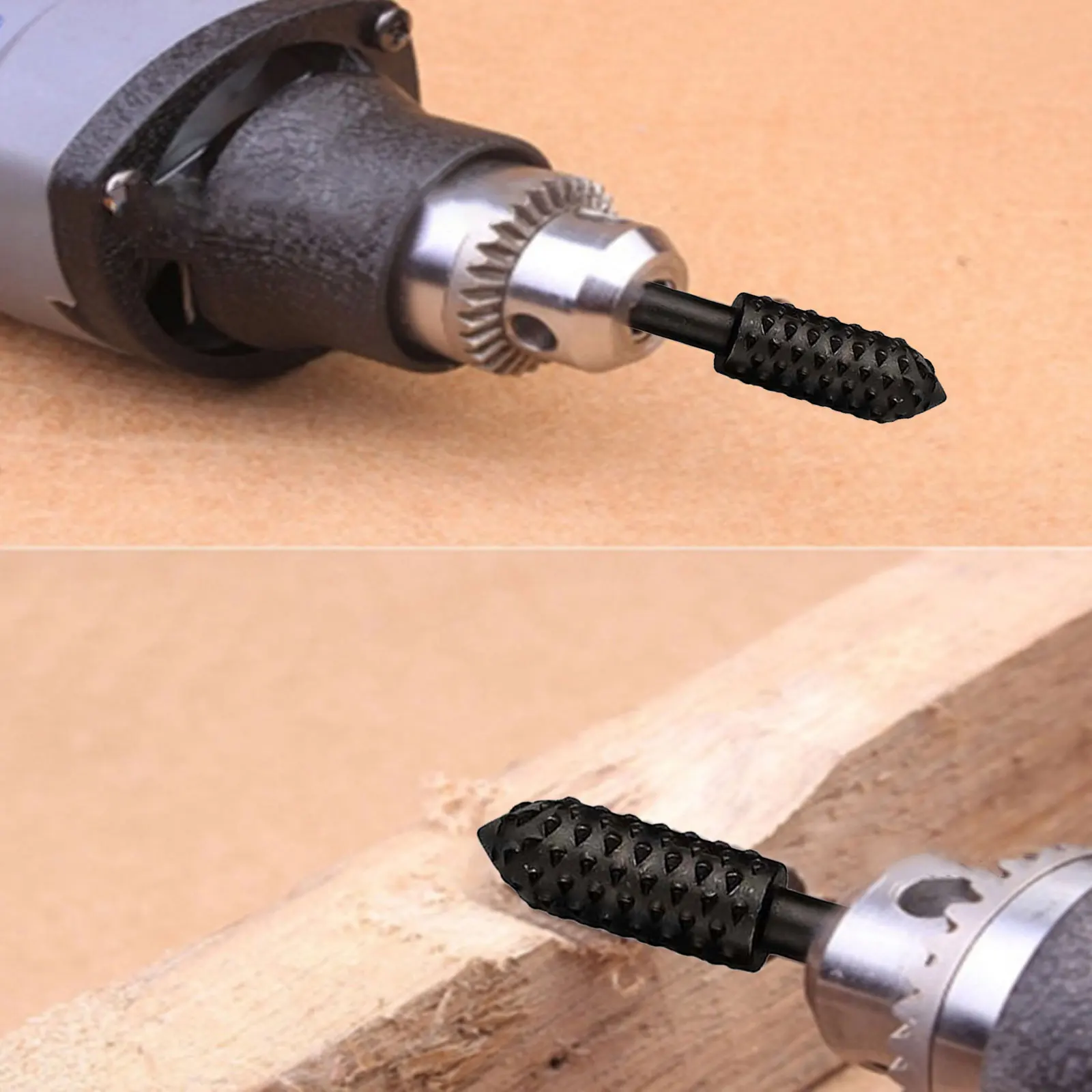 Chamfering Electric Grinding Head Grinding Head Set Wood File 6.35mm Shank Carved Grinding Head Electric Rotating Rasp