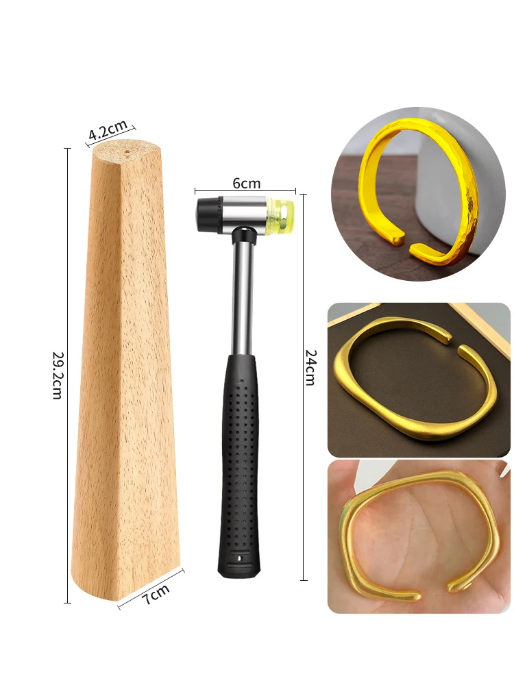 

Horseshoe bracelet plastic shaping wooden stick D-shaped bracelet corrected oval d-shaped jewelry processing tools