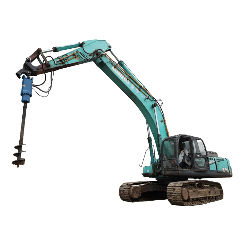 Taladro de tierra compatible con excavadora con motor como componente central