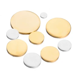 5pcs 15/18/20/25/30mm Flat Round Stamping Tag No Hole Discs Mirror Polished Stainless Steel Blank Charms for Diy Jewelry Making