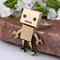 Creative Movable Robot Keychain Cartoon Pendant Keyring Chain Small Gift Car Keychain