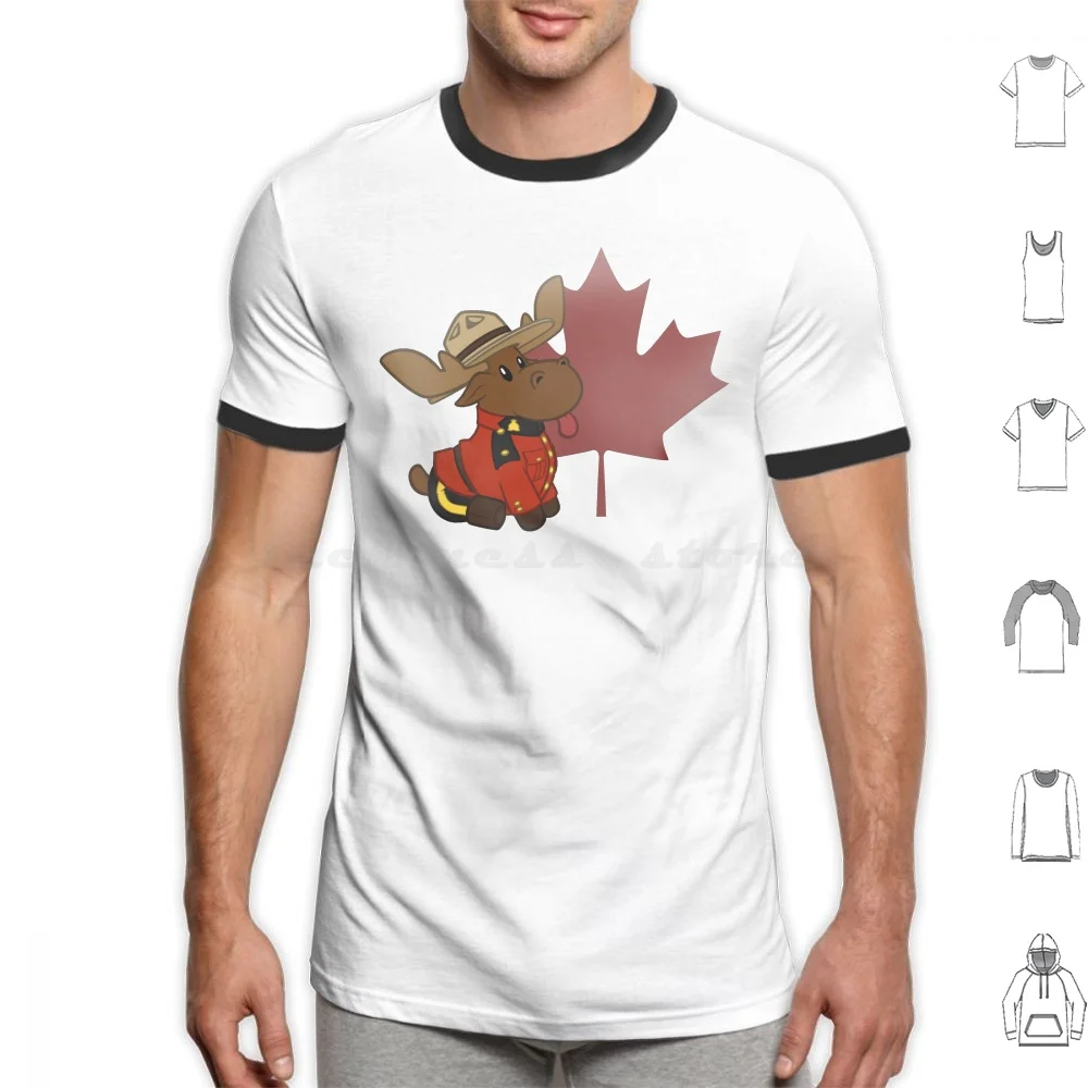 Mountie Moose ( Leaf Version ) T Shirt Men Women Kids 6Xl Rcmp Mountie Mounties Royal Canadian Mounted Police Canada Canadian