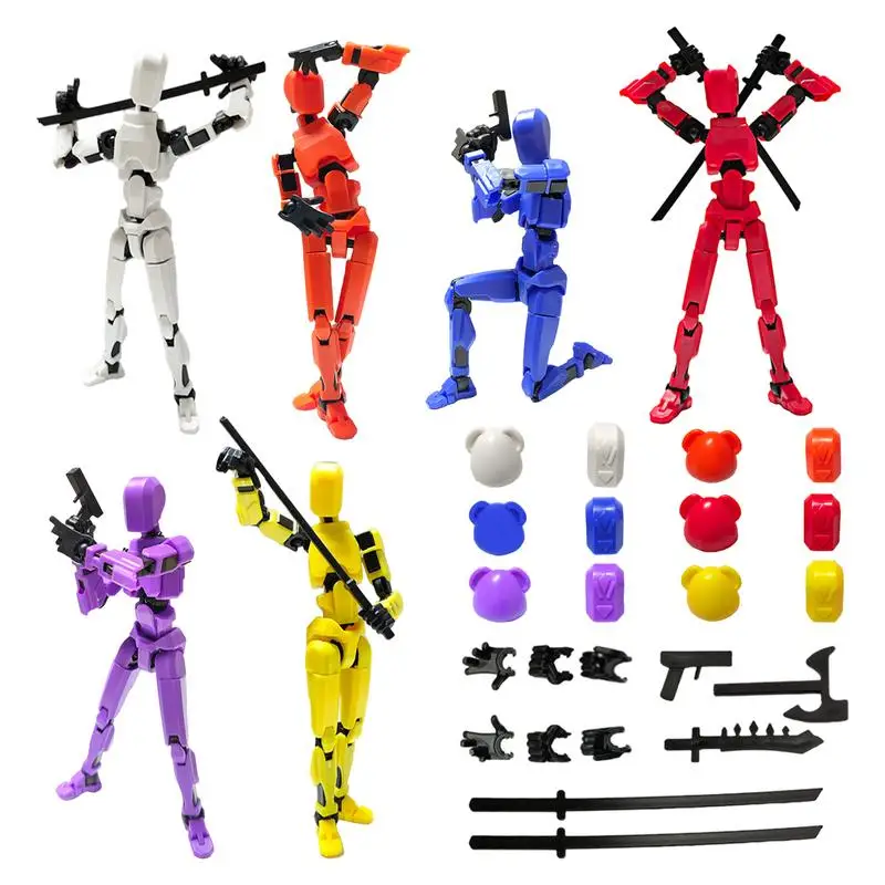 Multi-joint Movable Robot Action Figure 3D Printed Multi-jointed Movable Desktop Sensory Toy Unique Collectibles Exercise