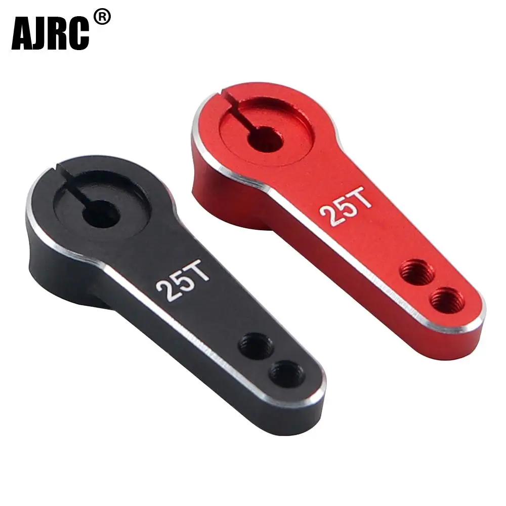 Ajrc 1 peça 35mm metal rc 25t dente braço servo de direção para carro crawler 1/10 rc traxxas trx4 trx6 scx10 axial d90 rgt peças de carro rc