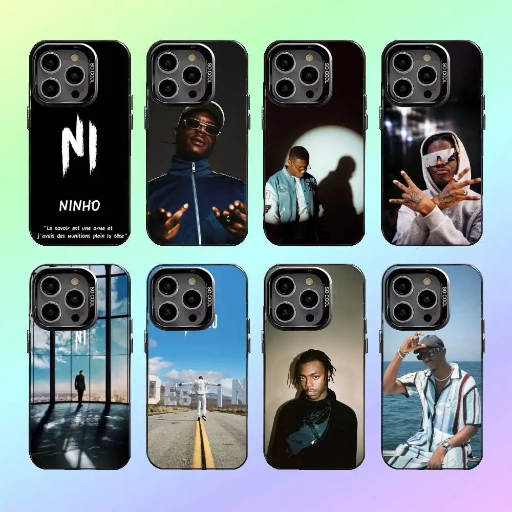 

Rapper N-Ninho NI Phone Case For iPhone17,16,15,14,13,12,11 Plus,Pro Max Colorful Silver Back Phone Case