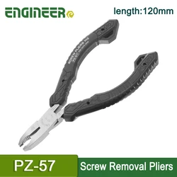 ENGINEER M2 Screw Removal Pliers Extracts Stripped, Broken, Rusted Screws For Diameter 2-3.5 mm Anti-Static PZ-57