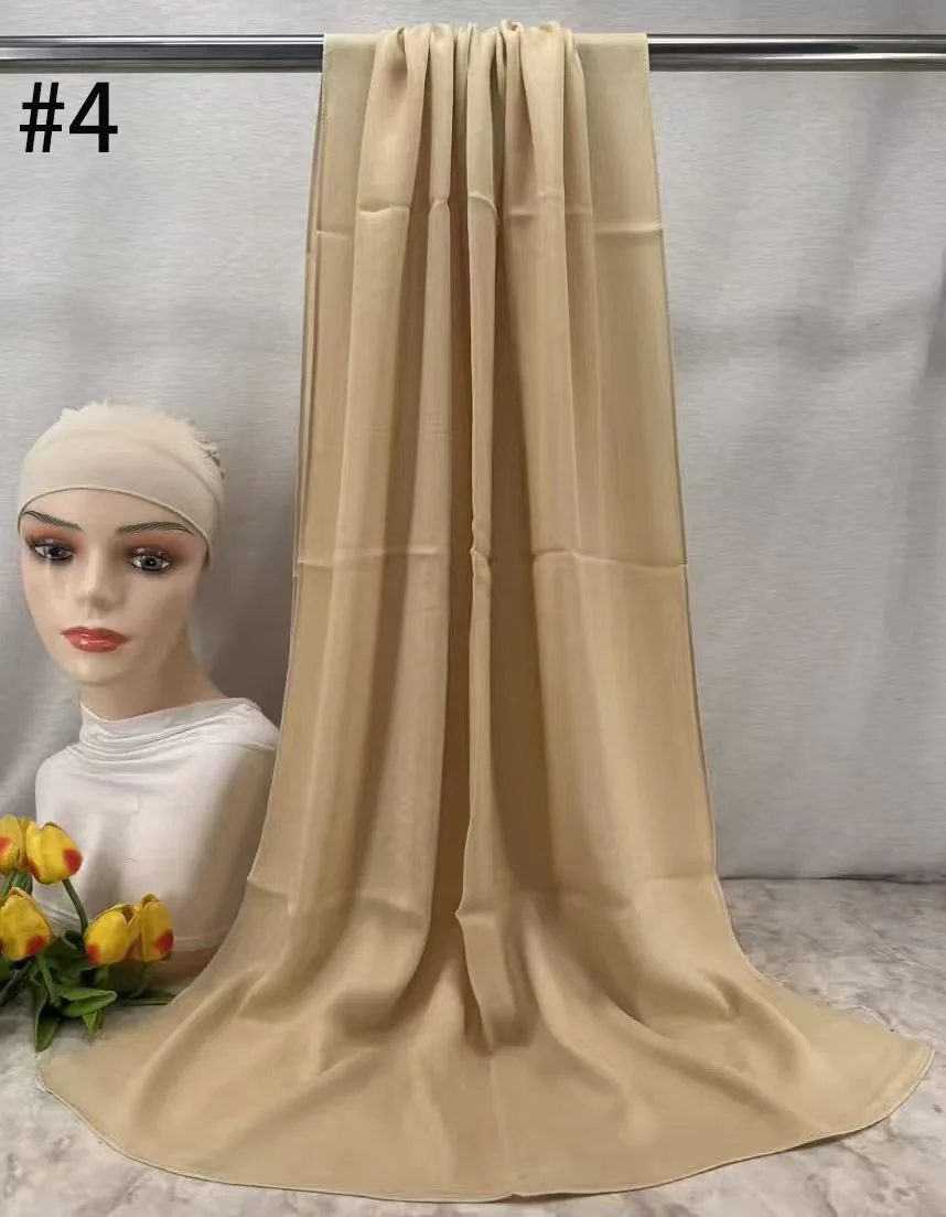 Mini Modal Hijab with Undercap Set Basic Stretchy Pullover Headscarf Thin Breathable Sunscreen Head Wrap Hijabs Scarf 165*50cm image 3