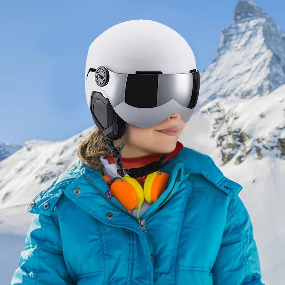 Casco de esquí Cascos de nieve unisex con gafas Casco de snowboard 7 salidas Casco protector de esquí a prueba de golpes para deportes al aire libre