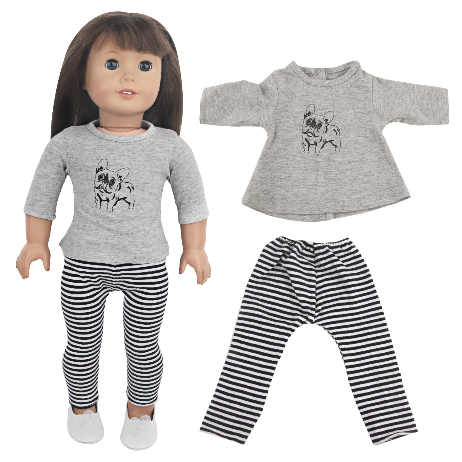Ensemble de vêtements de poupée américaine de 18 pouces, robe, pyjama licorne, chiot mignon, costume pour bébé nouveau-né et OG fille de 43cm, accessoires, jouet