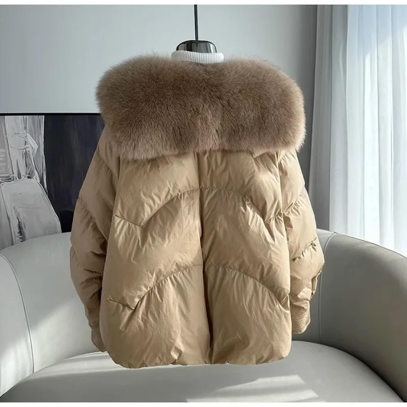 Fur Jacket Short Plush European Down Jacket Women's High-end Women's Clothing National Fashion New Fashion Loose Bread Jacket