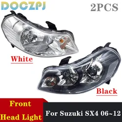 2PCS Left and Right Car Front Bumper Halogen Driving Light Head Lamp For Suzuki SX4 2006~2012 White Black Type Without Bulbs