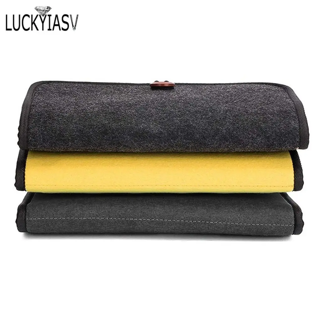 حقيبة مجوهرات من اللباد قابلة للطي للنساء ، منظم قلادات ، صندوق تخزين ، حقيبة مجوهرات ، سفر ، موضة