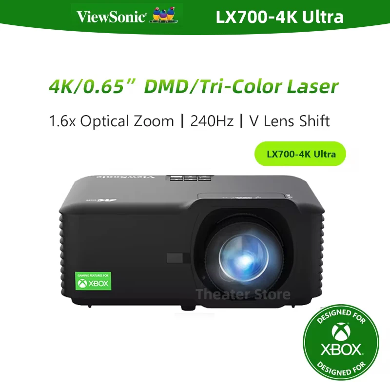 Viewsonic LX700-4K Ultra 4K Tri-Color Laser Projector 0.65