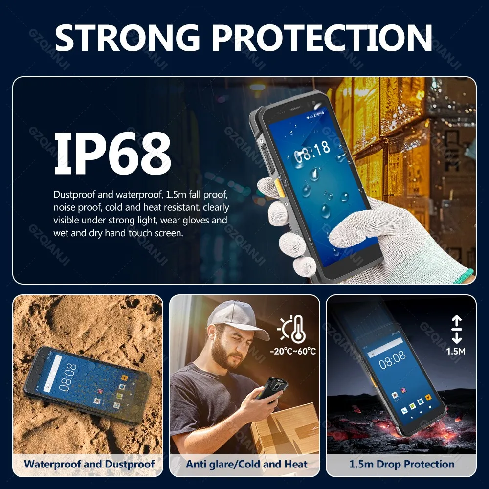 Touch Screen & Keyboard PDA Android 12/14 4G+64G Smart Terminal