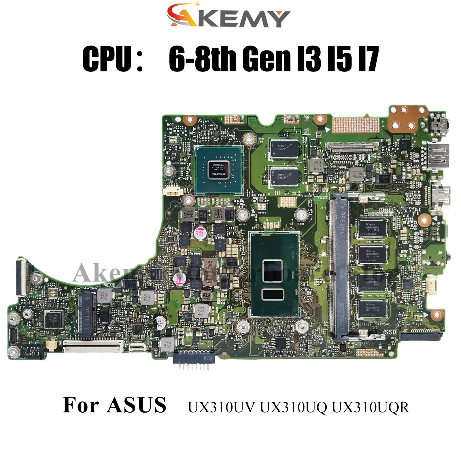 

Материнская плата UX310UV для ноутбука ASUS UX310UFR UX310UQK UX310UQR U3000U UX310UQ UX310UV RX310U UX310U с процессором I3 I5 I7