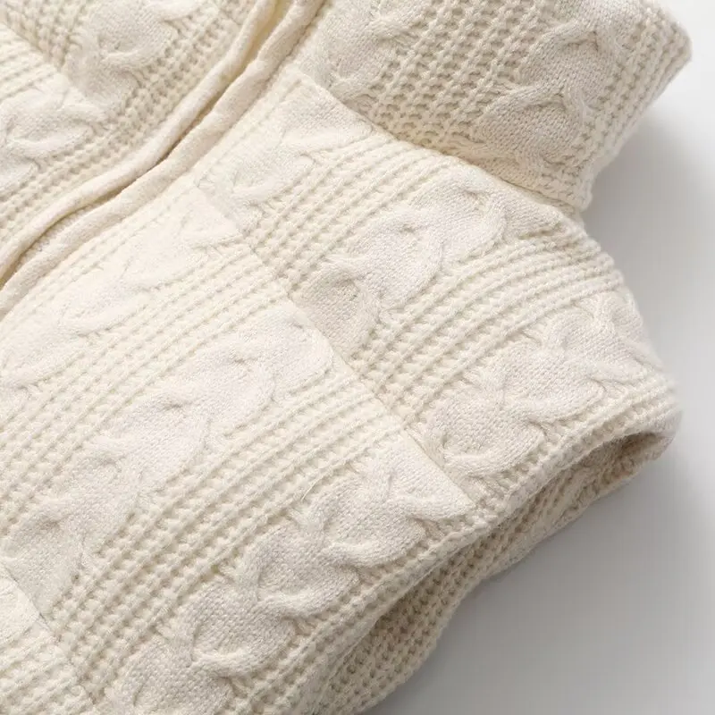 JNLEAOG レディース ニットコットンベスト 多用途スタイル 秋の新作 ファッションデザイン オールマッチ ジッパー開閉 ポリエステル繊維