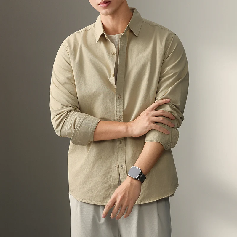 

Summer Linen Cotton Shirts For Men Holiday Beachwear Long Sleeve Shirt Top Quality Man Breathable Casual Button Down Dress Shirt