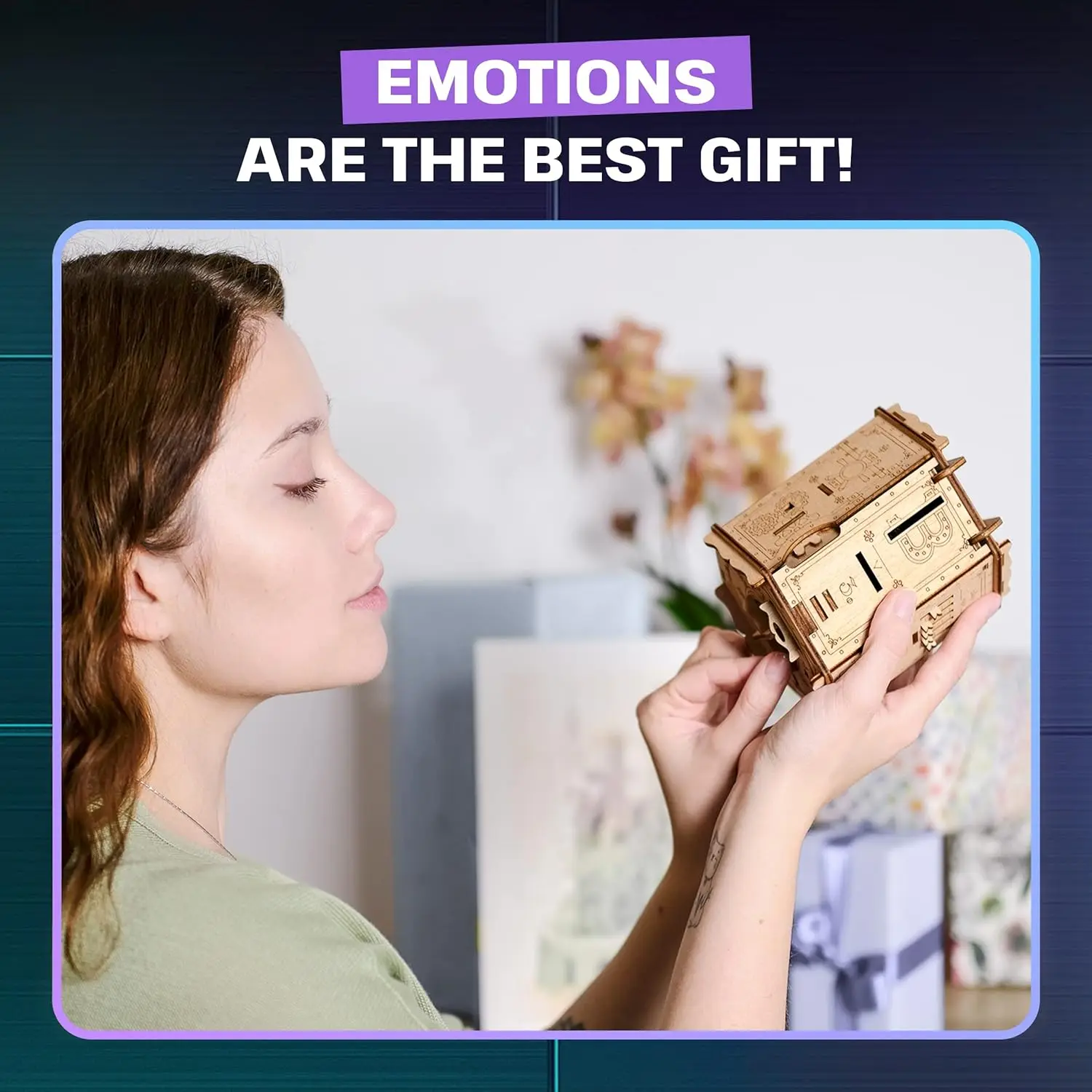 Fort Knox Box PRO 3D Puzzle Game - 3 in 1 Puzzle Box Model Building Escape Room Game - Wooden Puzzle & Wooden Puzzles - Gift Box