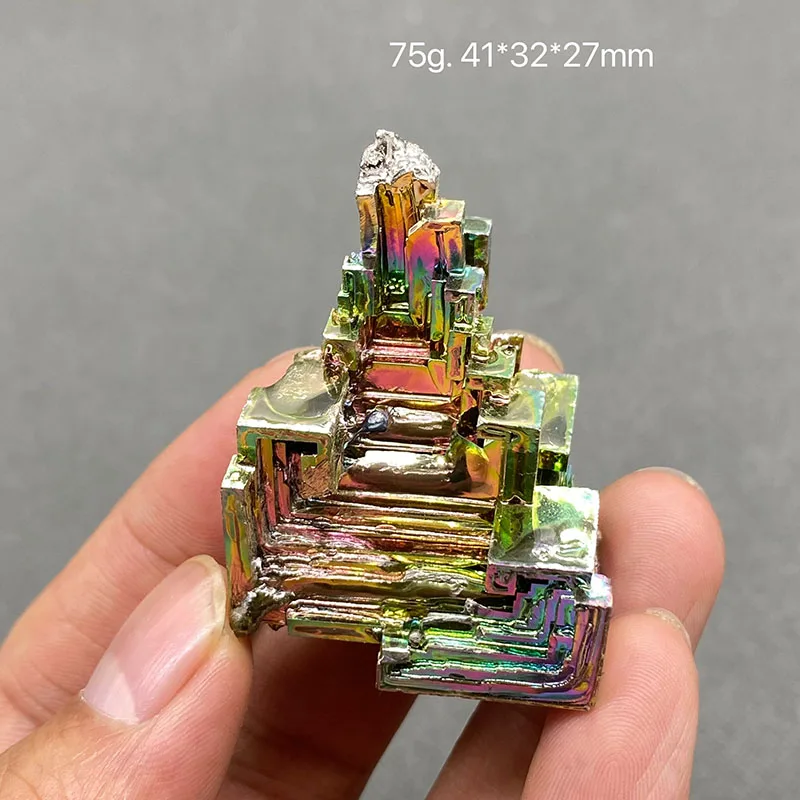 Colorful and beautiful china bismuth crystals Collection of original stone mineral specimens