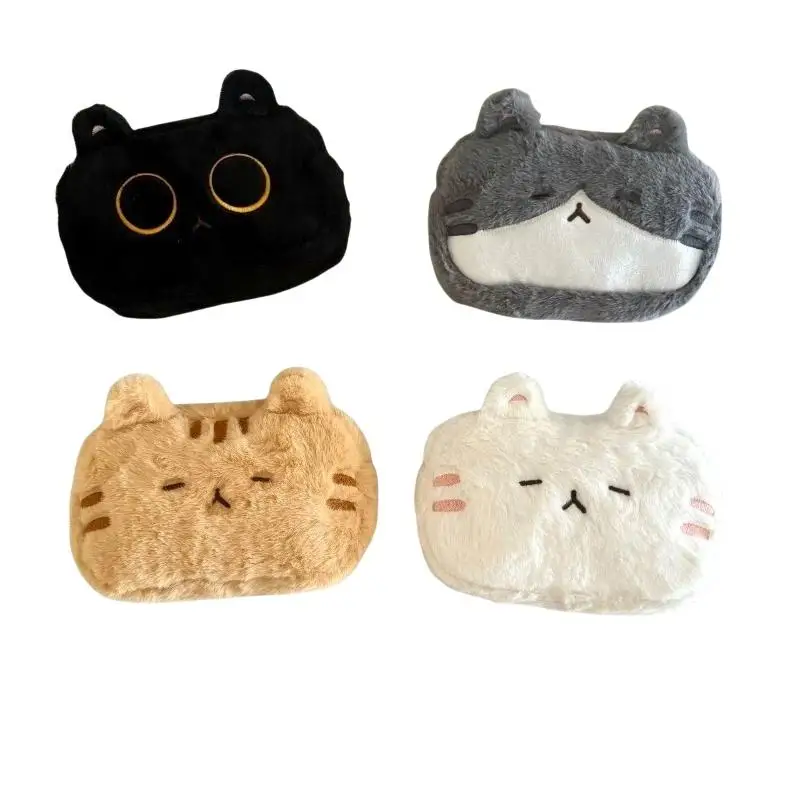 Kinder-Geschenk Lustiger Katzen-Cartoon-Federmäppchen Niedliche Kawaii Schreibwaren-Aufbewahrungstasche Flauschige Großraum-Katzen-Schreibwaren-Tasche für Schüler – Detail 6