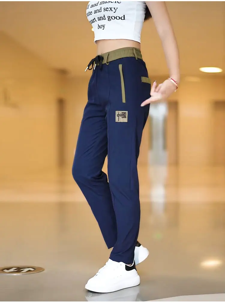 Neue Freizeithose für Herren im chinesischen Stil – Frühling/Herbst, mittelhoher Bund, elastisch, gerade geschnitten, bequem, atmungsaktiv, Sportmarke – Detail 14