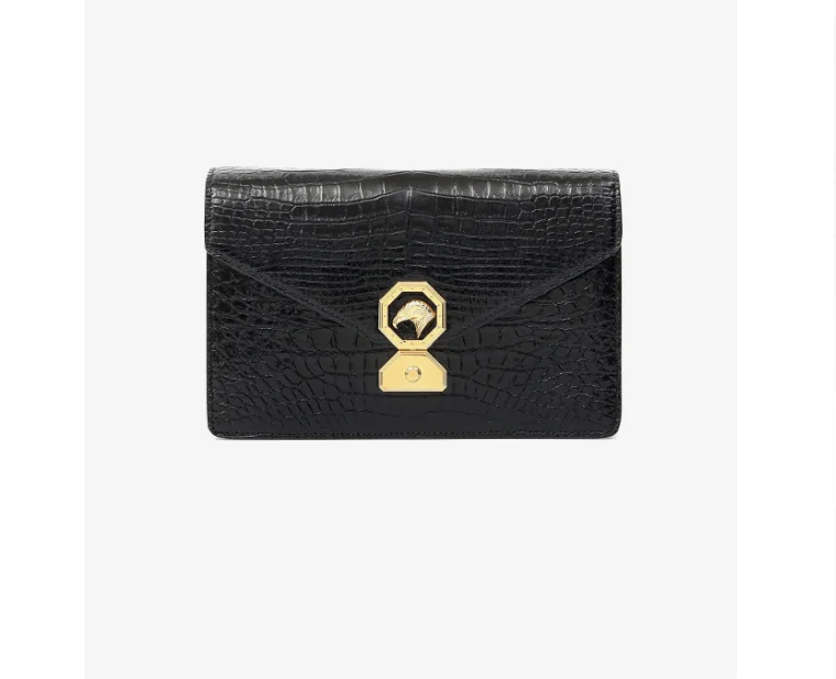 Hot sell Genuine crocodile skin men business wallet bank card holder with cow leather lining