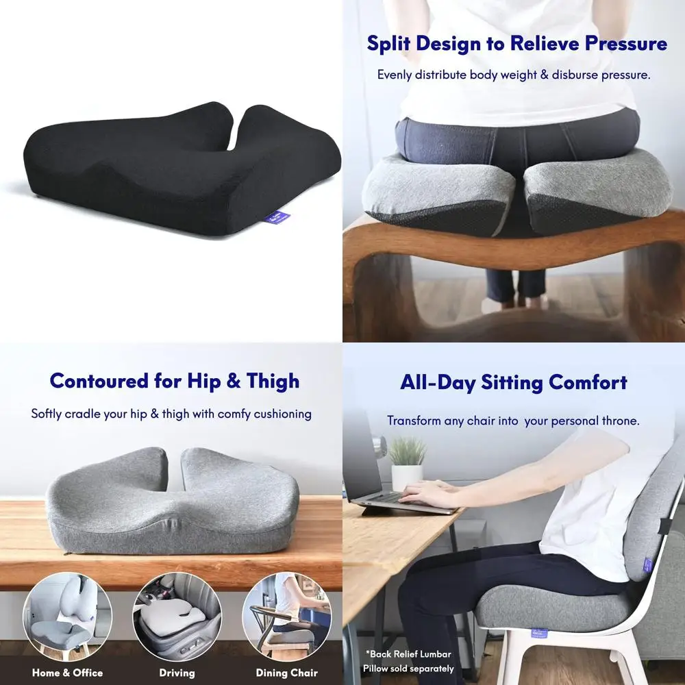 

"Premium Ergonomic Memory Foam Seat Cushion for Comfortable Extended Seating in Offices and Homes"